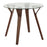 LumiSource Folia Round Dinette in Walnut Wood/Clear Glass - DT-FOLIARNDWLCL