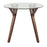 LumiSource Folia Round Dinette in Walnut Wood/Clear Glass