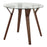 LumiSource Folia Round Dinette in Walnut Wood/Clear Glass