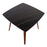 LumiSource Folia Dinette Table, Walnut/Black Textured Marble