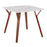 LumiSource Folia Dinette Table, Walnut Wood/White Marble - DT-FOLIAWLWMB