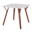 LumiSource Folia Dinette Table, Walnut Wood/White Marble