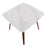 LumiSource Folia Dinette Table, Walnut Wood/White Marble