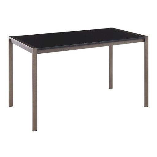 LumiSource Fuji Dinette Table in Antique Steel/Black Wood - DT-FUJ4728ANBK