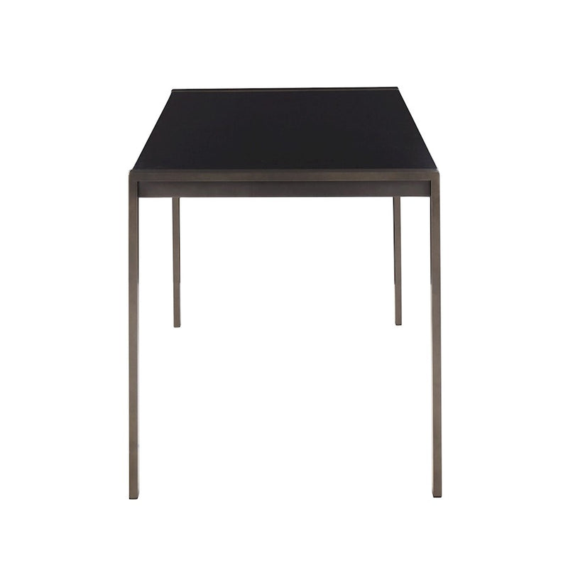 LumiSource Fuji Dinette Table in Antique Steel/Black Wood