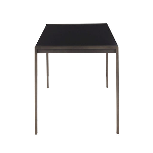 LumiSource Fuji Dinette Table in Antique Steel/Black Wood