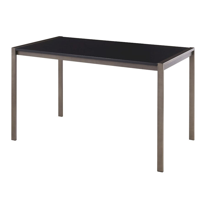 LumiSource Fuji Dinette Table in Antique Steel/Black Wood