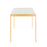 Lumisource Fuji Modern/Glam Dining Table, Gold, White Marble
