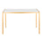 Lumisource Fuji Modern/Glam Dining Table, Gold, White Marble