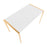 Lumisource Fuji Modern/Glam Dining Table, Gold, White Marble