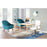 Lumisource Fuji Modern/Glam Dining Table, Gold, White Marble