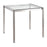 LumiSource Fuji Table in Stainless Steel/Clear Glass - DT-FUJI3232SSCL