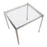 LumiSource Fuji Table in Stainless Steel/Clear Glass