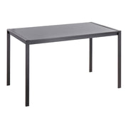 LumiSource Fuji Dinette Table in Black Metal/Black Wood - DT-FUJI4728BKBK