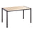 LumiSource Fuji Dinette Table in Black Metal/Natural Wood - DT-FUJI4728BKNA