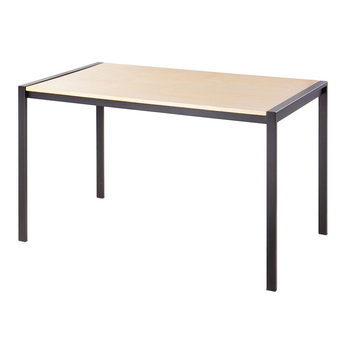 LumiSource Fuji Dinette Table in Black Metal/Natural Wood