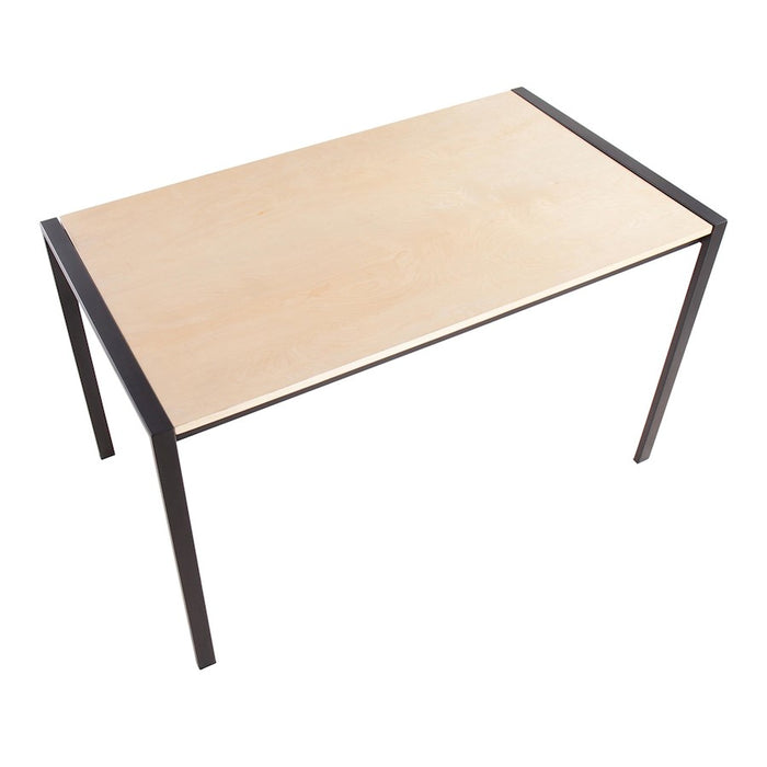 LumiSource Fuji Dinette Table in Black Metal/Natural Wood