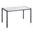 LumiSource Fuji Dinette Table in Black Metal/White Wood - DT-FUJI4728BKW