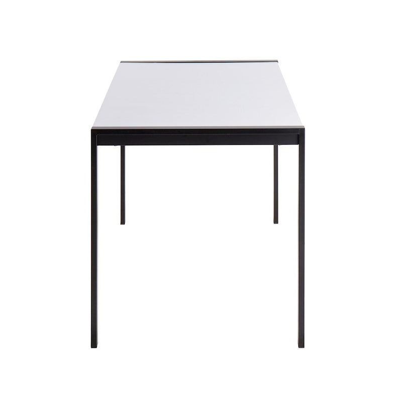 LumiSource Fuji Dinette Table in Black Metal/White Wood