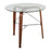 LumiSource Trilogy Round Dinette Table, Walnut Wood/Clear Glass - DT-TRILO34WL