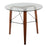 LumiSource Trilogy Round Dinette Table, Walnut Wood/Clear Glass