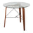 LumiSource Trilogy Round Dinette Table, Walnut Wood/Clear Glass