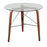 LumiSource Trilogy Round Dinette Table, Walnut Wood/Clear Glass