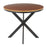 LumiSource X Pedestal Dinette Table, Black Metal/Walnut Wood