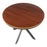 LumiSource X Pedestal Dinette Table, Black Metal/Walnut Wood
