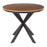 LumiSource X Pedestal Dinette Table, Black Metal/Walnut Wood