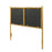 LumiSource Chloe Headboard in Gold Steel/Black Velvet