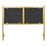 LumiSource Chloe Headboard in Gold Steel/Black Velvet