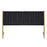 LumiSource Chloe King Headboard in Gold Steel/Black Velvet