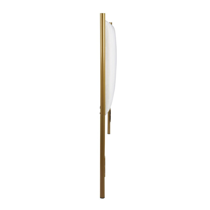 LumiSource Chloe Headboard in Gold Steel/Cream Velvet