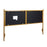 LumiSource Chloe Headboard in Gold Steel/Cream Velvet