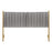 LumiSource Chloe Headboard in Gold Steel/Grey Velvet