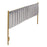 LumiSource Chloe Headboard in Gold Steel/Grey Velvet