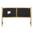 LumiSource Chloe Headboard in Gold Steel/Sage Green Velvet