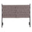 LumiSource Braided Matisse Headboard, Black Metal/Grey Fabric