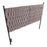 LumiSource Braided Matisse Headboard, Black Metal/Grey Fabric