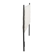 LumiSource Braided Matisse Headboard, Black/Cream Sherpa - HBQ-BRDMATSHRPABKCR