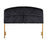 LumiSource Lindsey Headboard in Gold Steel/Black Velvet