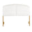 LumiSource Lindsey Headboard in Gold Steel/Cream Velvet