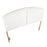 LumiSource Lindsey Headboard in Gold Steel/Cream Velvet