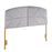 LumiSource Lindsey Headboard in Gold Steel/Grey Velvet - HBQ-LINDSYAUVGY