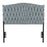 LumiSource Braided Matisse Twin Headboard, Black/Blue Fabric