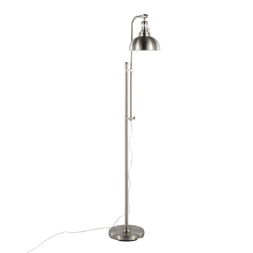 LumiSource Emery Floor Lamp in Nickel - L-EMRYFLNI