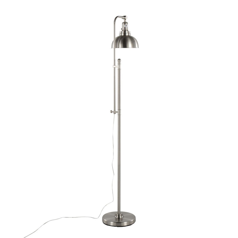 LumiSource Emery Floor Lamp in Nickel