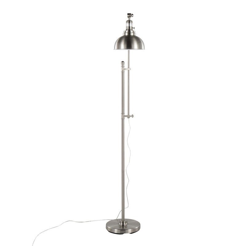 LumiSource Emery Floor Lamp in Nickel
