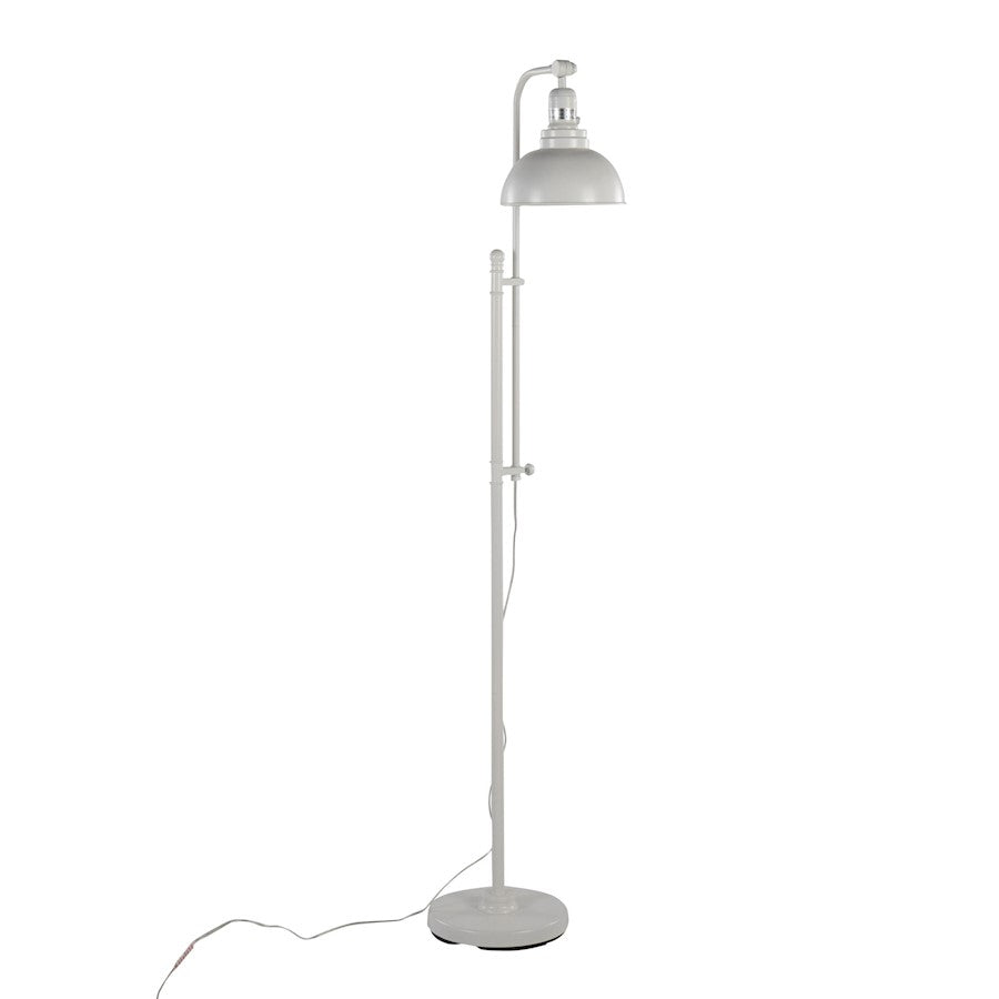 LumiSource Emery Floor Lamp in White Metal - L-EMRYFLW